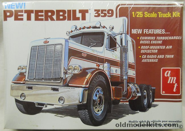 AMT 1/25 Peterbilt 359 Semi Tractor Truck, T501 plastic model kit